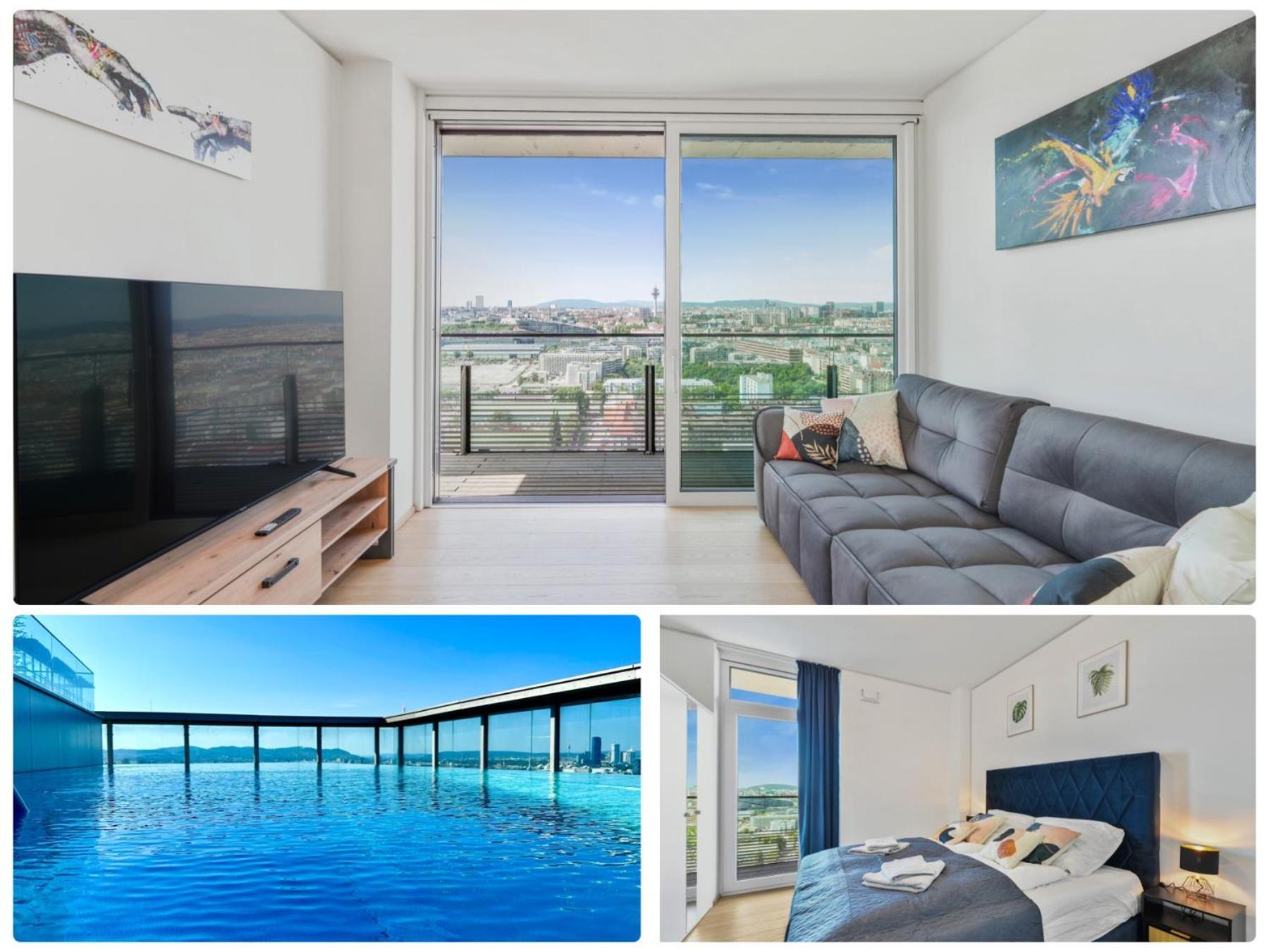 Luxury Penthouse I Rooftop Pool I Self Check-In ウィーン エクステリア 写真